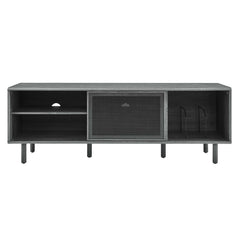 Kurtis Charcoal 67" TV and Vinyl Record Stand - Ornate Home