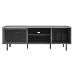 Kurtis Charcoal 67" TV and Vinyl Record Stand - Ornate Home