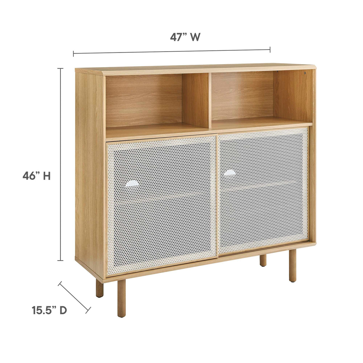 Kurtis Oak 47" Display Cabinet - Ornate Home