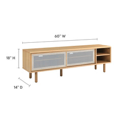 Kurtis Oak 60" TV Stand - Ornate Home