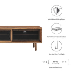 Kurtis Walnut 47" TV Stand - Ornate Home
