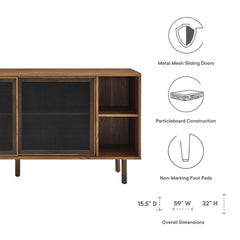 Kurtis Walnut 59" Sideboard - Ornate Home