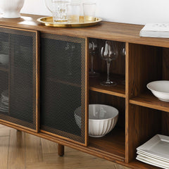 Kurtis Walnut 59" Sideboard - Ornate Home