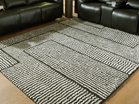 Kurtmen Black/Ivory Large Rug - Ornate Home