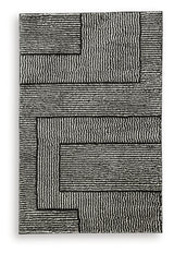 Kurtmen Black/Ivory Medium Rug - Ornate Home