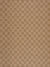 Kuval Checkered Brown Outdoor Rug - Ornate Home
