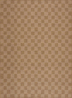 Kuval Checkered Brown Outdoor Rug - Ornate Home
