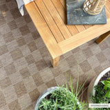 Kuval Checkered Brown Outdoor Rug - Ornate Home