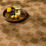Kuval Checkered Brown Outdoor Rug - Ornate Home