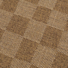 Kuval Checkered Brown Outdoor Rug - Ornate Home