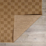 Kuval Checkered Brown Outdoor Rug - Ornate Home