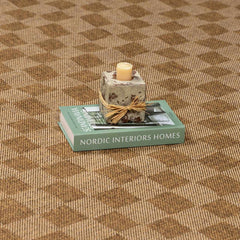Kuval Checkered Brown Outdoor Rug - Ornate Home
