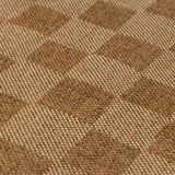 Kuval Checkered Brown Outdoor Rug - Ornate Home