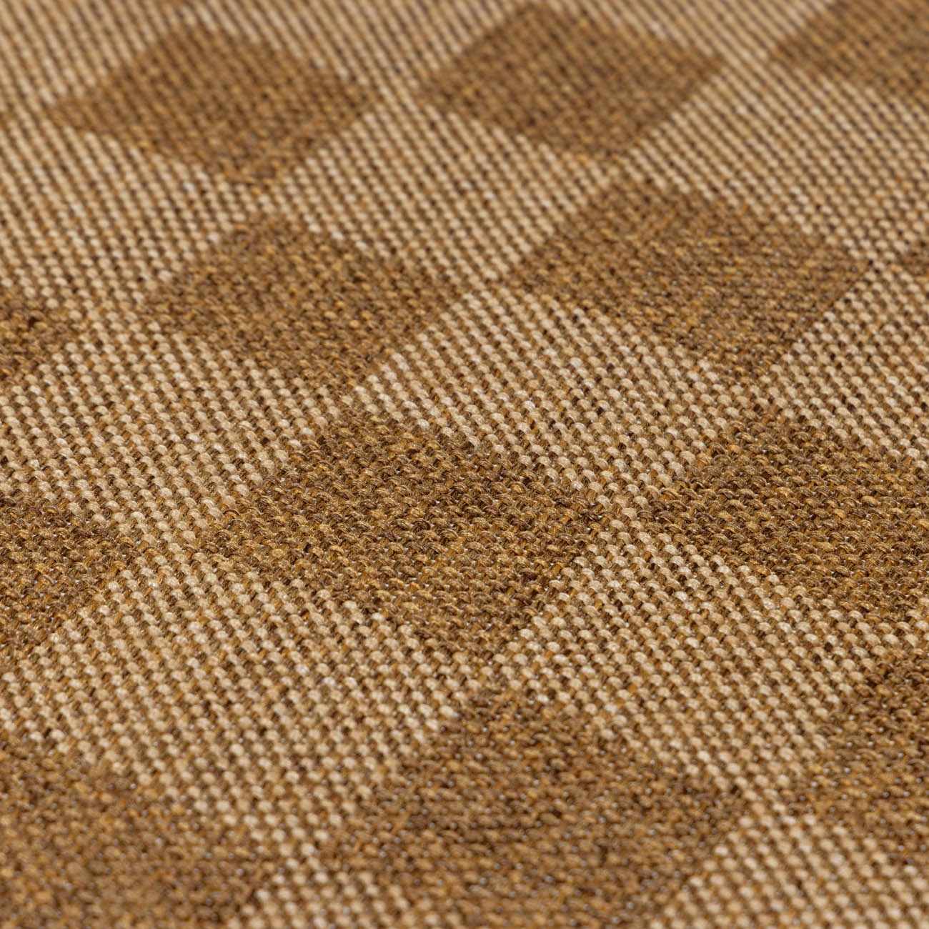 Kuval Checkered Brown Outdoor Rug - Ornate Home