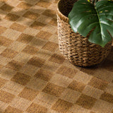 Kuval Checkered Brown Outdoor Rug - Ornate Home