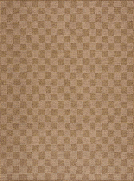 Kuval Checkered Brown Rug - Ornate Home