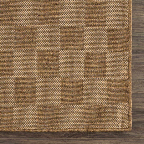 Kuval Checkered Brown Rug - Ornate Home