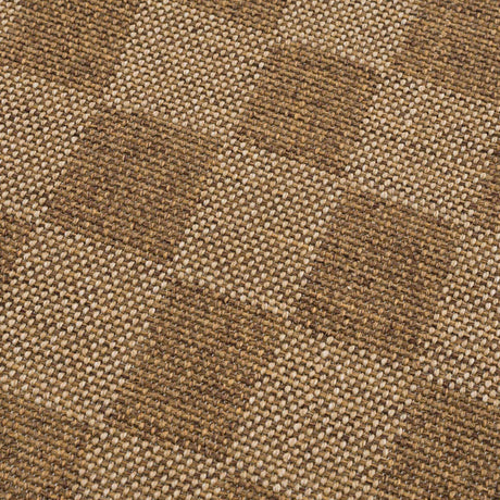 Kuval Checkered Brown Rug - Ornate Home