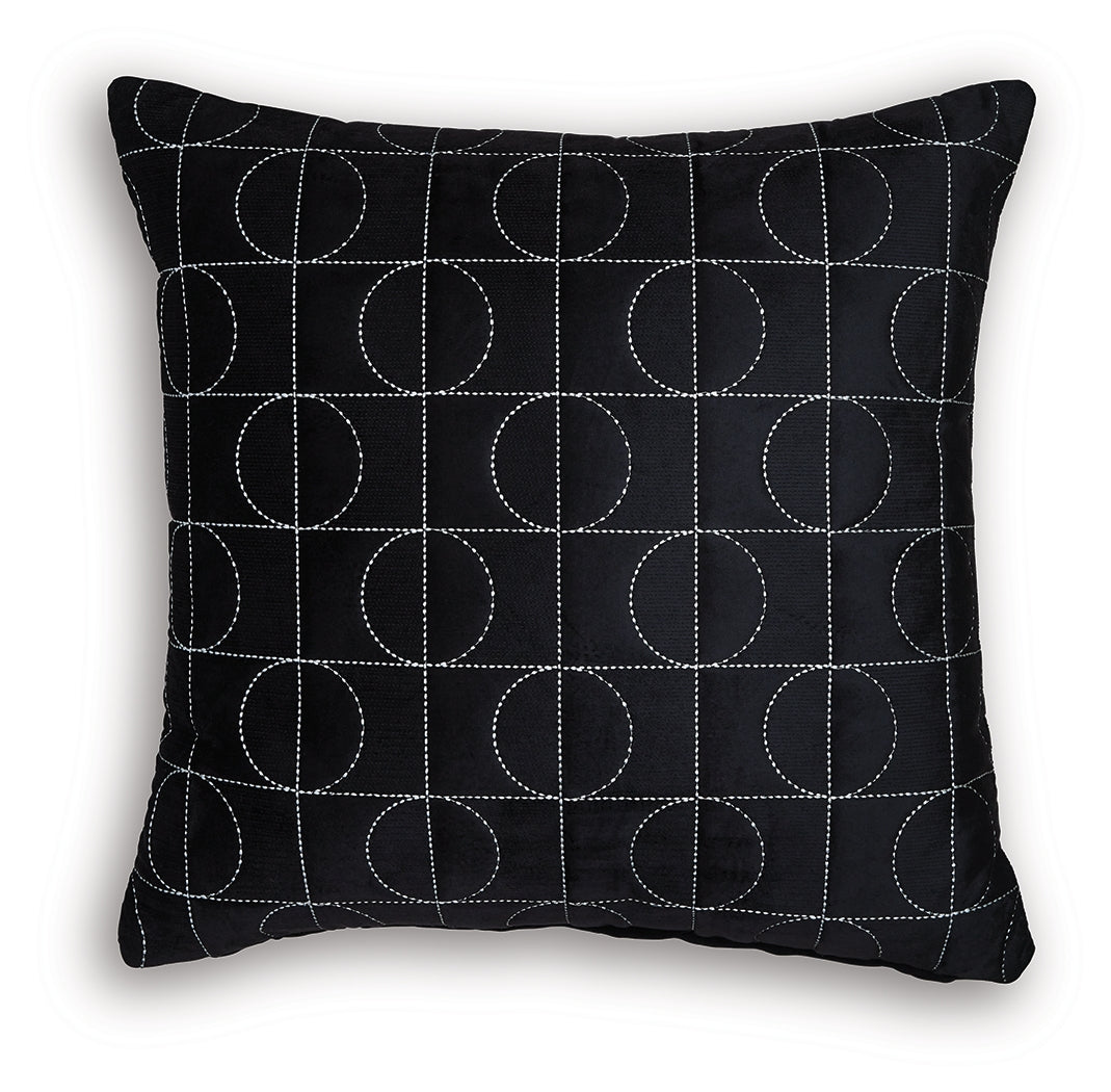 Kydner Black/Silver Pillow (4/CS) - Ornate Home