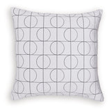 Kydner White/Black Pillow (4/CS) (Online Special Price) - Ornate Home