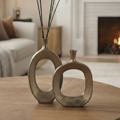 Kyler Textured Bronze Vases (Set of 2) - Ornate Home