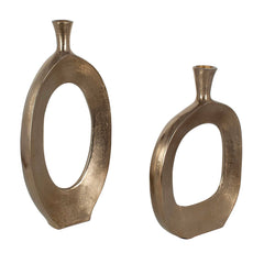 Kyler Textured Bronze Vases (Set of 2) - Ornate Home
