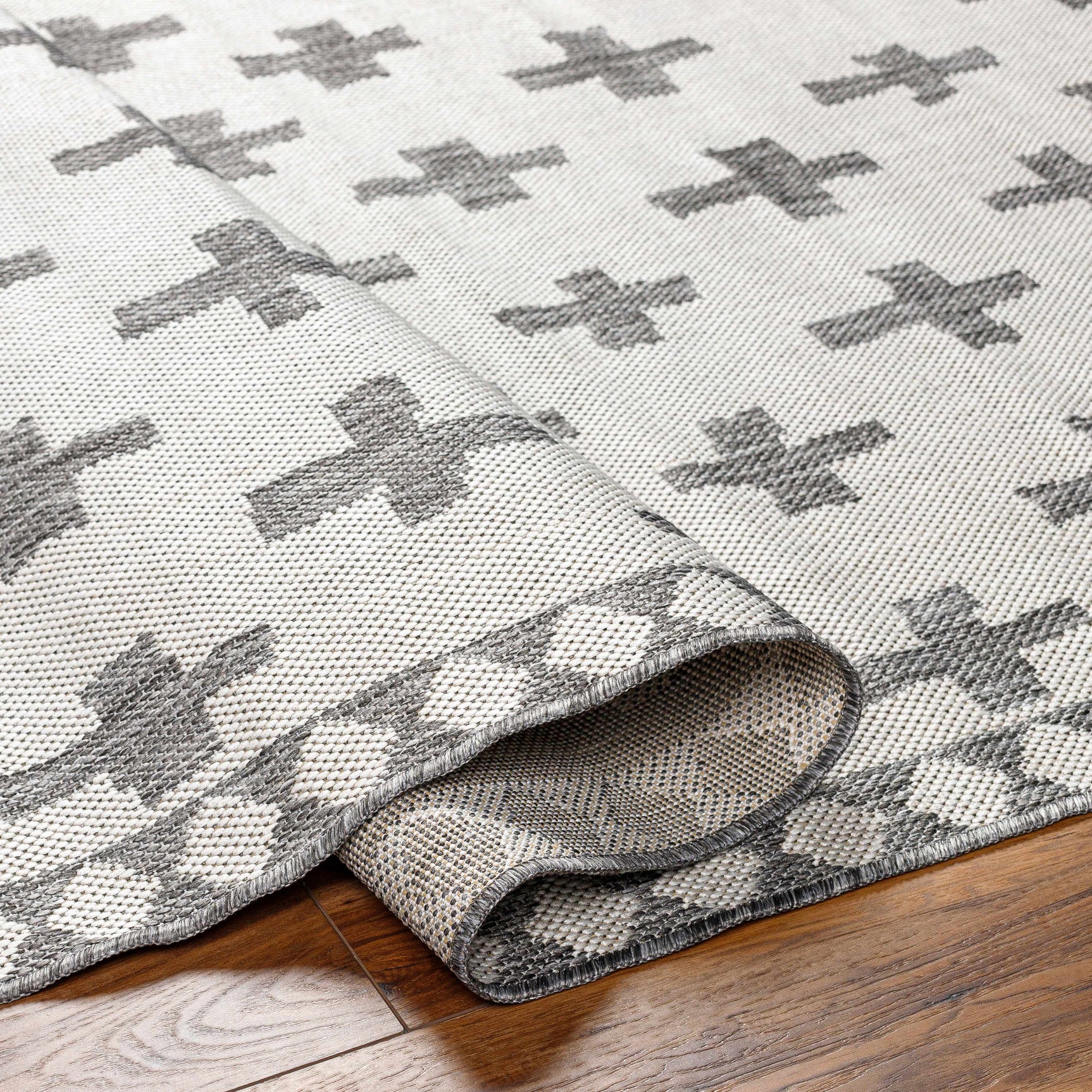 Kyna Gray Outdoor Area Rug - Clearance - Ornate Home
