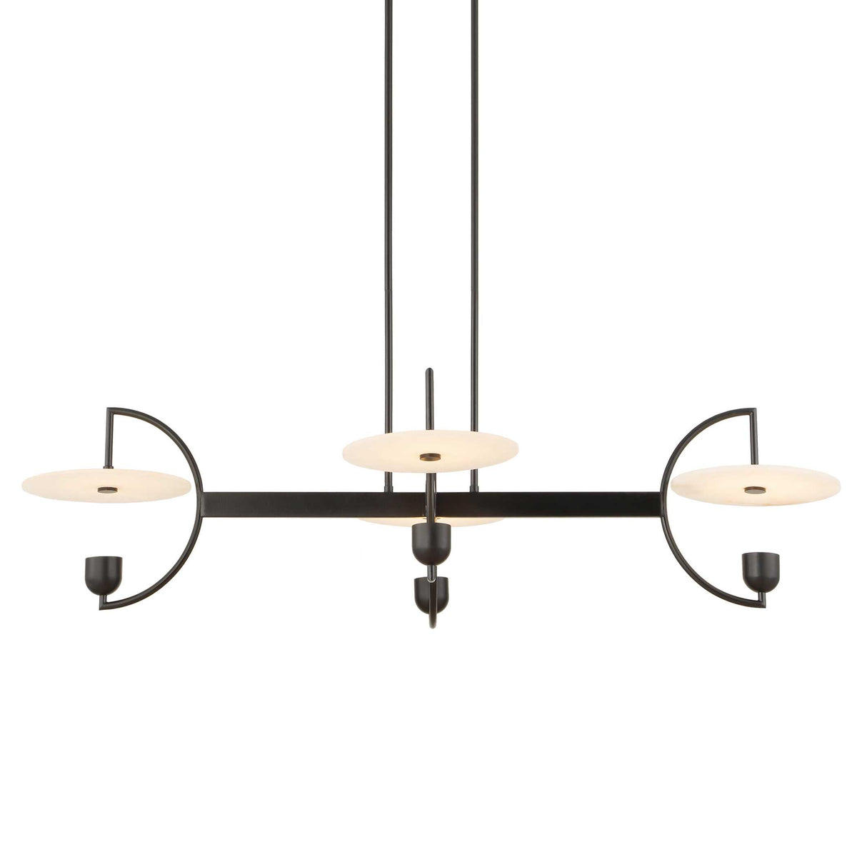 Kyoto Black 4 Light Linear LED Chandelier - Ornate Home