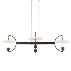 Kyoto Black 4 Light Linear LED Chandelier - Ornate Home