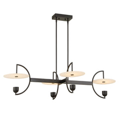 Kyoto Black 4 Light Linear LED Chandelier - Ornate Home