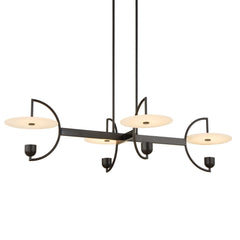 Kyoto Black 4 Light Linear LED Chandelier - Ornate Home