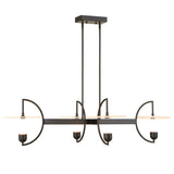 Kyoto Black 4 Light Linear LED Chandelier - Ornate Home