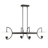 Kyoto Black 4 Light Linear LED Chandelier - Ornate Home