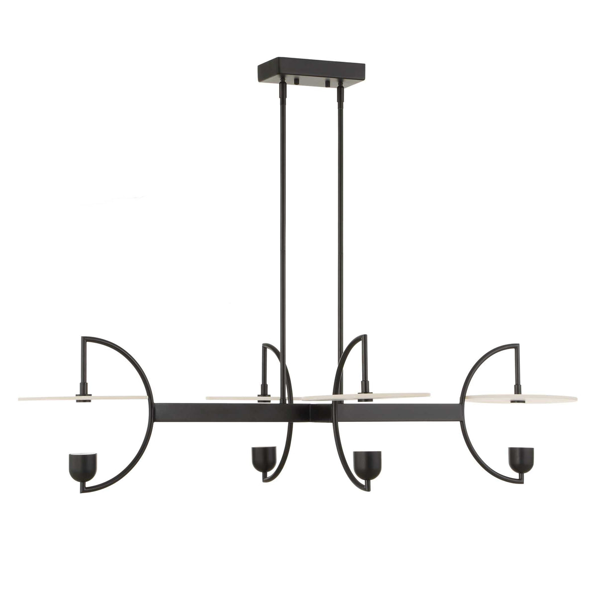 Kyoto Black 4 Light Linear LED Chandelier - Ornate Home