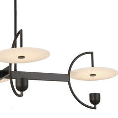Kyoto Black 4 Light Linear LED Chandelier - Ornate Home