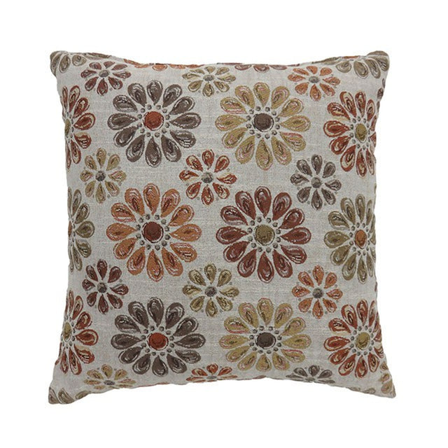 Kyra Orange/Multi 18x18 Throw Pillow - Ornate Home