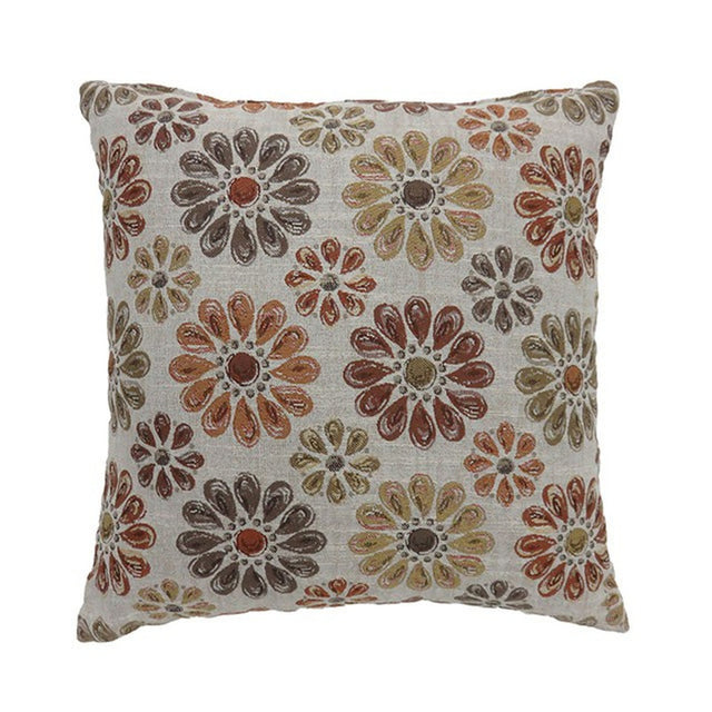 Kyra Orange/Multi 22x22 Throw Pillow - Ornate Home