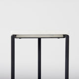Kyra White/Black Marble Top C-Shaped End and Side Table - Ornate Home
