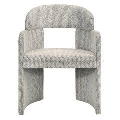 Kyree Chenille/Walnut Arm Chair (Set of 2) - Ornate Home