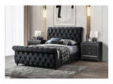 Kyrie Black King Bed Frame - Ornate Home