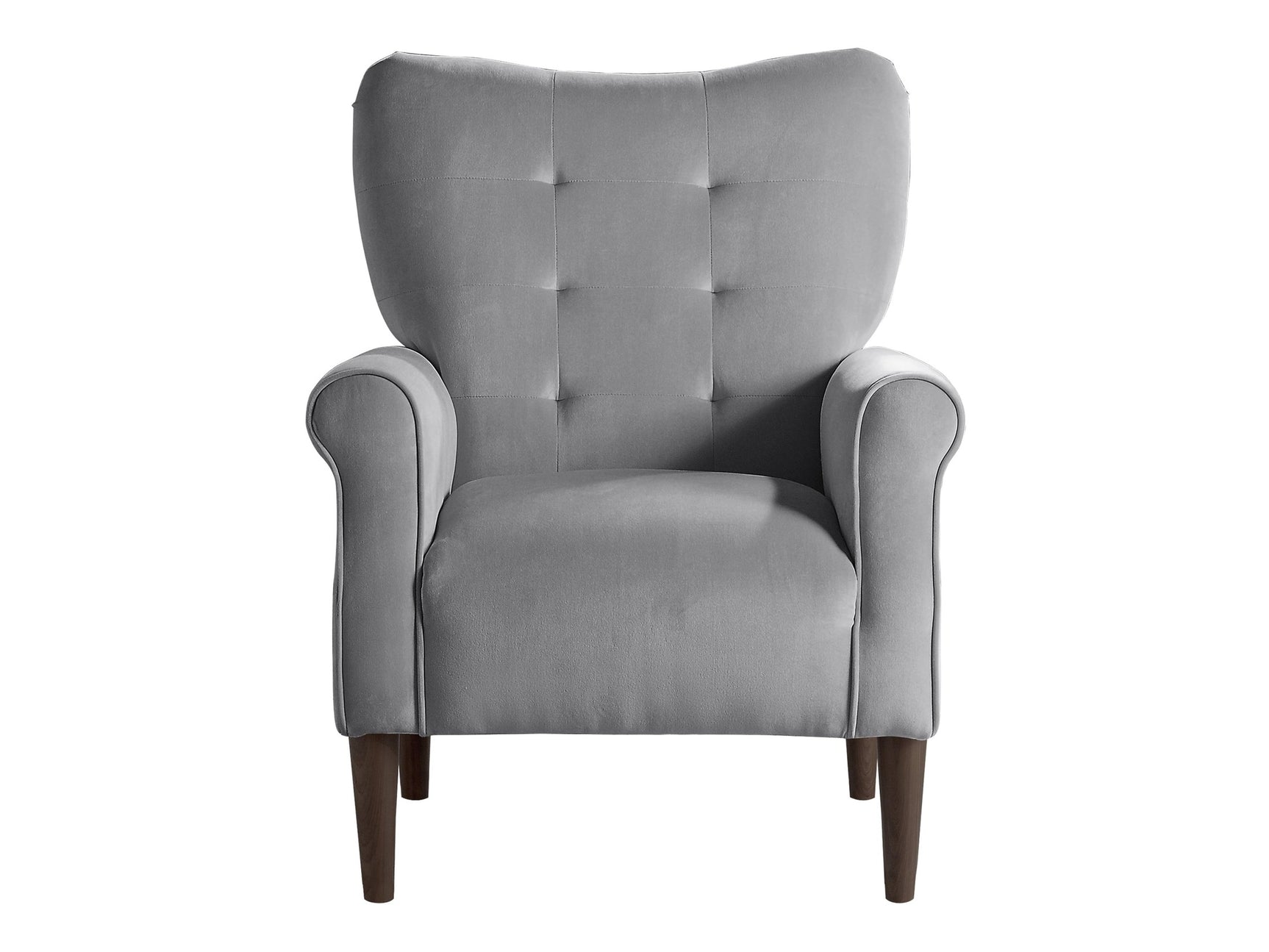 Kyrie Dark Gray Velvet Accent Chair - Ornate Home