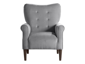 Kyrie Dark Gray Velvet Accent Chair - Ornate Home