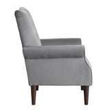 Kyrie Dark Gray Velvet Accent Chair - Ornate Home