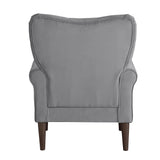 Kyrie Dark Gray Velvet Accent Chair - Ornate Home