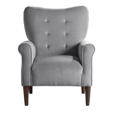 Kyrie Dark Gray Velvet Accent Chair - Ornate Home