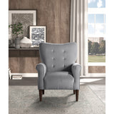 Kyrie Dark Gray Velvet Accent Chair - Ornate Home