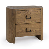 Kyrie Tawny Brown 2 Drawer Nightstand - Ornate Home