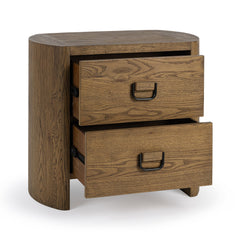 Kyrie Tawny Brown 2 Drawer Nightstand - Ornate Home