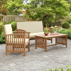 Kyushu Beige/Natural 3 Pc. Patio Set - Ornate Home