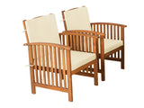 Kyushu Beige/Natural Outdoor Chair  (Set of 2) - Ornate Home